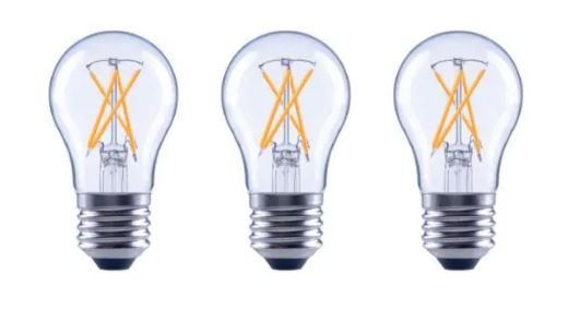 Photo 1 of 40-Watt Equivalent A15 Dimmable ENERGY STAR Clear Glass Filament Vintage Edison LED Light Bulb SOFT WHITE (3-Pack)
(2 BOXES, 6 LIGHT BULBS) 