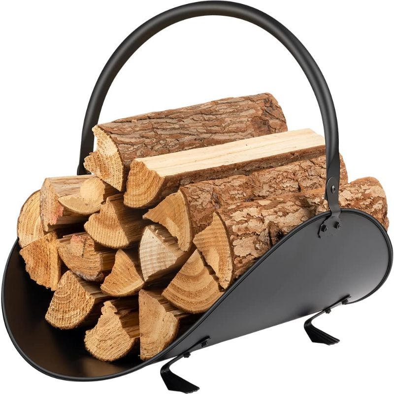 Photo 1 of Amagabeli Fireplace Log Holder Indoor Firewood Carrier Metal Wood Rack Holders Tools Covers Fire Wood Basket Container Sets Ash Bucket and Carrying Bag Black Hearth Fireset Birch Outdoor Basket
AS IS USED, NOT IN ORIGINAL PACKAGING, PLEASE SEE PHOTOS (MIG