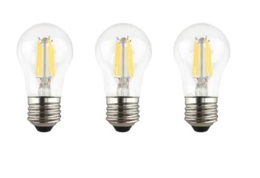 Photo 1 of 60-Watt Equivalent A15 Dimmable Clear Glass Filament LED Vintage Edison Light Bulb in SOFT WHITE  (3-Pack)
(2 BOXES, 6 LIGHT BULBS) 