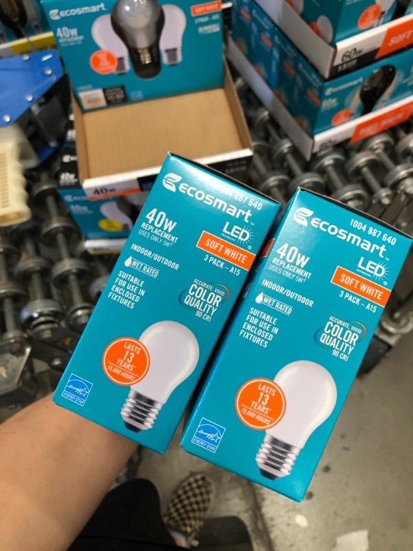 Photo 3 of 40-Watt Equivalent A15 Dimmable ENERGY STAR Frosted Glass Deco Filament LED Vintage Edison Light Bulb Soft White(3-Pack)
(2 BOXES, 6 LIGHT BULBS) 