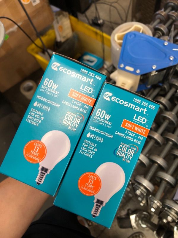 Photo 3 of 60-Watt Equivalent A15 Dimmable Frosted Glass Decorative Filament LED Vintage Edison Light Bulb SOFT WHITE (3-Pack)
(2 BOXES, 6 LIGHT BULBS)