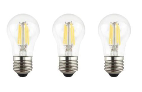 Photo 1 of 60-Watt Equivalent A15 Dimmable Clear Glass Decorative Filament LED Vintage Edison Light Bulb SOFT WHITE (3-Pack)
(2 BOXES, 6 LIGHT BULBS) 