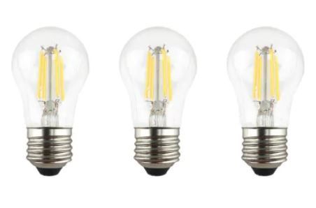 Photo 1 of 60-Watt Equivalent A15 Dimmable Clear Glass Decorative Filament LED Vintage Edison Light Bulb Daylight (3-Pack)
(2 BOXES, 6 LIGHT BULBS) 