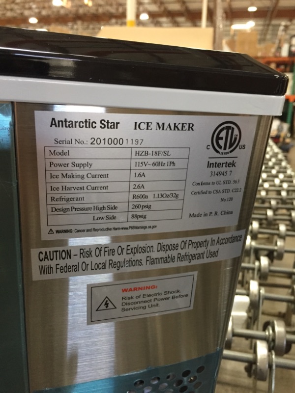 Photo 6 of Antarctic Star Ice Maker Machine Countertop,Portable Automatic 24 Ice Cubes Ready in 10-15 Minutes,Makes 48 lbs of Ice per 24 Hours,Self-clean,See-through Lid Square For Home/Bar/Party Silver
