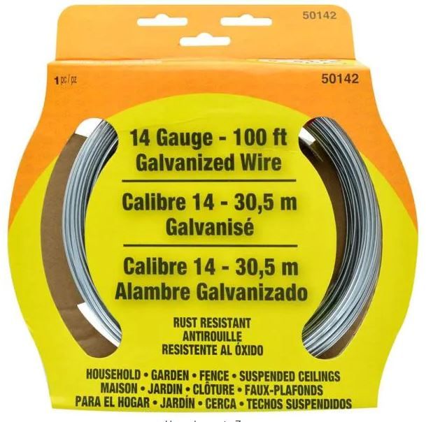 Photo 1 of 100 ft. 75 lb. 14-Gauge Galvanized Steel Wire(4PACK)