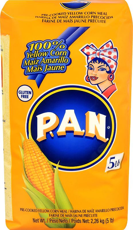 Photo 1 of *EXPIRED Nov 12 2021*
P.A.N. Corn Meal – Pre-cooked Gluten Free and Kosher Flour for Arepas, 5 lb, Yellow, 80 Ounce, (Pack of 4)
