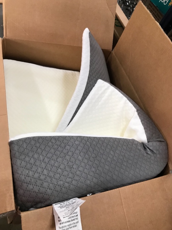 Photo 2 of *USED*
K?lbs Extra Wide Bed Wedge Pillow with Memory Foam Top | Stylish Jacquard Cover | Extra Large Wedge Pillow for Sleeping and Acid Reflux, GERD Pillow, (Extra Large 7.5 Height (31 x 33 x 7.5))
