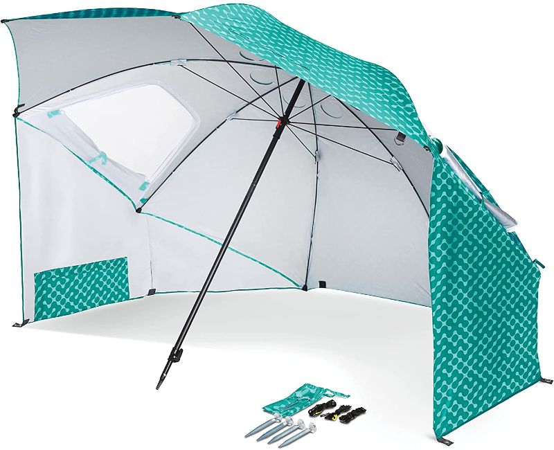 Photo 1 of *USED*
Sport-Brella Vented SPF 50+ Sun and Rain Canopy Umbrella for Beach and Sports Events (8-Foot) - Turquoise