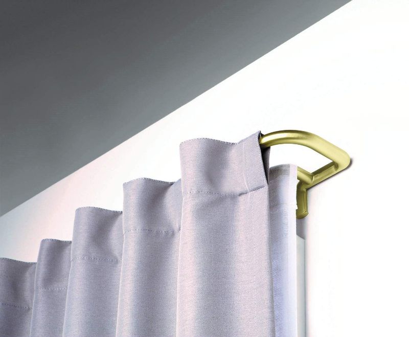 Photo 1 of *MISSING hardware*
Umbra Twilight Double Curtain Rod Set – Wrap Around Design is Ideal for Blackout or Room Darkening Panels, 48-88 Inch (122-224cm), Brass
