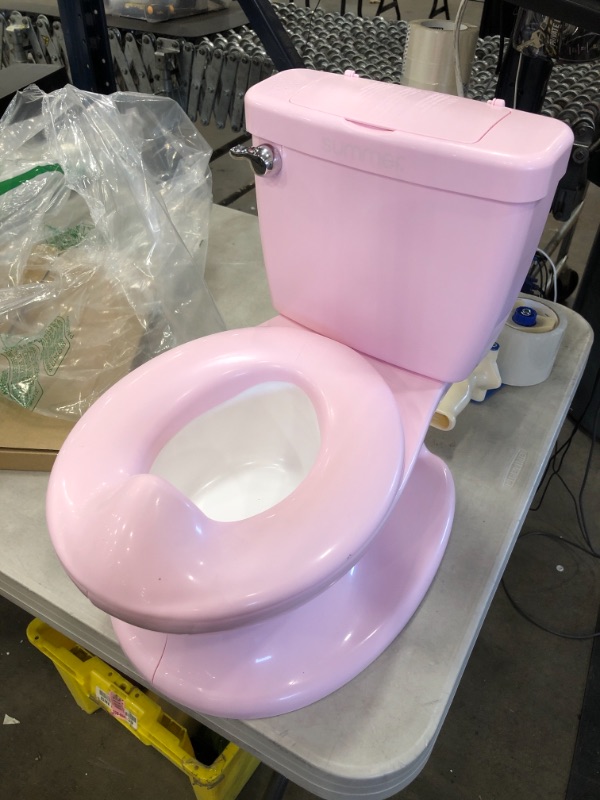 Photo 2 of *MISSING hardware* 
Summer Infant My Size Potty (Pink) - Training Toilet for Toddler Girls - with Flushing Sounds and Wipe Dispenser
