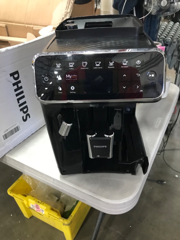 Photo 2 of *USED*
*MISSING power cord, UNABLE to test* 
Philips Kitchen Appliances 4300 Fully Automatic Espresso Machine with Classic Milk Frother, BK, EP4321/54, one size
