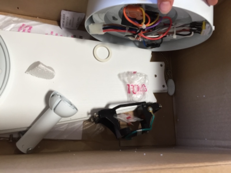 Photo 7 of Honeywell Ceiling Fans 51475-01 Barcaderro Ceiling Fan, 44, Bright White
AS IS USED MISSING/LOOSE HARDWARE PLEASE SEE PHOTOS 