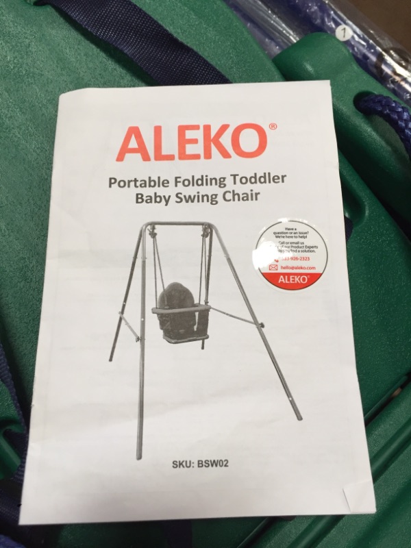 Photo 4 of Aleko BSW02 Indoor Outdoor Portable Folding Toddler Baby Swing Chair, Blue
AS IS USED HARDWARE NOT IN ORIGINAL PACKAGING, PLEASE SEE PHOTOS 