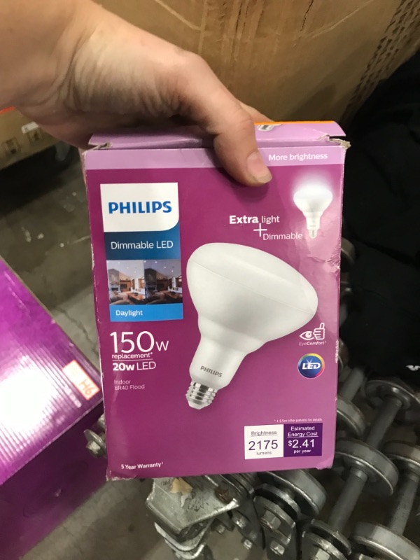 Photo 2 of 150-Watt Equivalent BR40 Dimmable LED Energy Saving Light Bulb Daylight (5000K) (1-Bulb)
