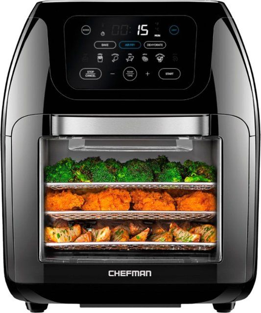 Photo 1 of *SEE notes*
CHEFMAN - 10L Multifunction Digital Air Fryer - Black
