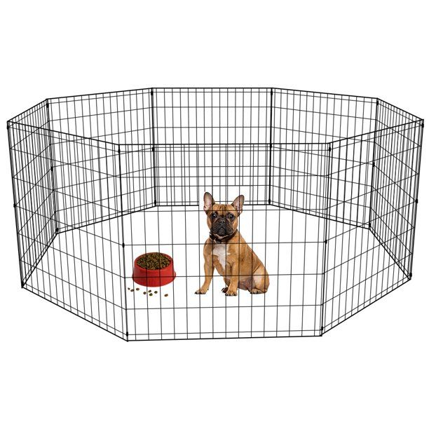 Photo 1 of 24"H Dog Playpen, Black, 8 Panel
