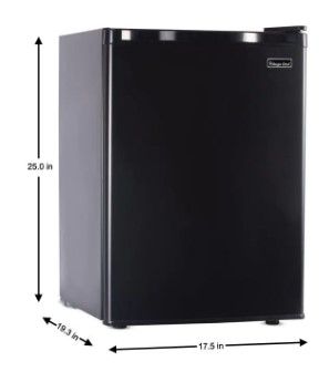 Photo 1 of *SEE last picture for damage* 
Magic Chef 2.6 cu. ft. Mini Fridge in Black, ENERGY STAR