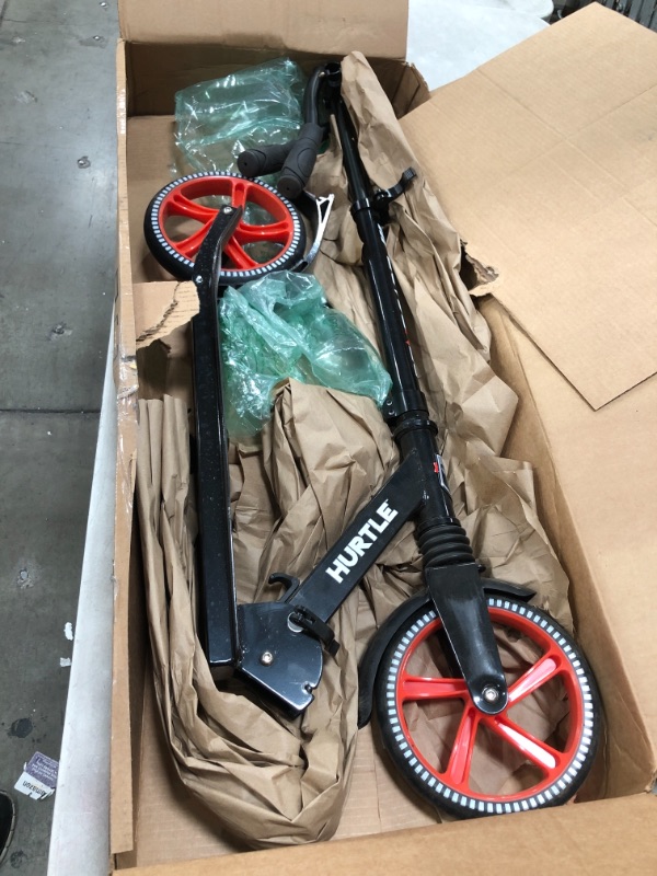 Photo 1 of *USED*
Hurtle Scooter – Scooter for Teenager – Kick Scooter – 2 Wheel Scooter with Adjustable T-Bar Handlebar – Folding Adult Kick Scooter with Alloy Anti-Slip Deck

