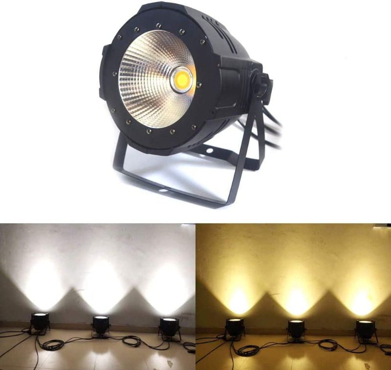 Photo 1 of *USED*
*SEE last picture for damage* 
Boulder LED Stage Par Light with COB Light Source 200W Daisy Chained, Warm White Cool White DJ Wash Light for Party Disco Wedding Birthdays Christmas Party Show (100W)
