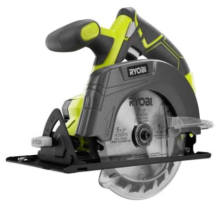 Photo 1 of *USED*
*MISSING blades, battery and charger* 
RYOBI ONE+ 18V Cordless 5-1/2 in. Circular Saw with (1) 4.0 Ah Lithium-Ion Battery and 18V Charger