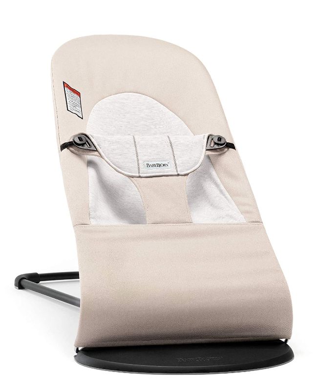 Photo 1 of Babybjorn Balance Soft Bouncer - Beige/Gray, Jersey Cotton