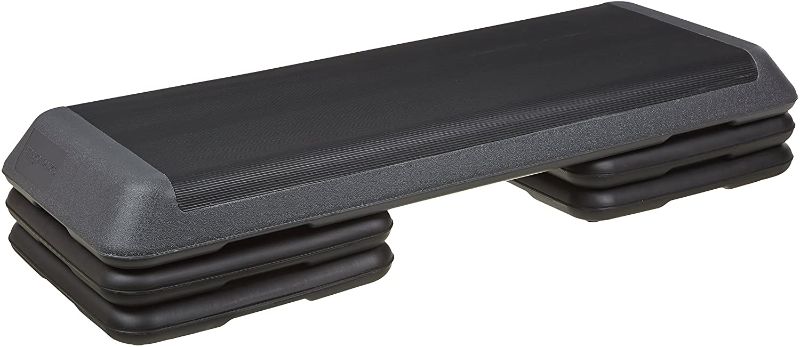 Photo 1 of *USED*
AmazonBasics Aerobic Exercise Workout Step Platform with Adjustable Risers - 42.5 x 16 x 4 Inches, Black
