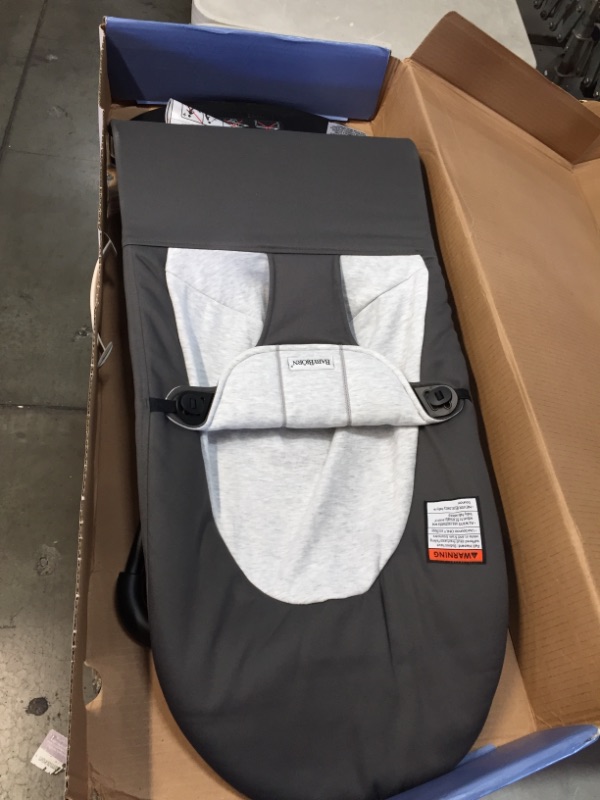 Photo 2 of Babybjorn Balance Soft Cotton Jersey Bouncer - Dark Grey/Light Grey