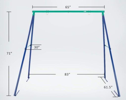 Photo 1 of *MISSING hardware and manual* 
VIVOHOME Metal Frame Full Steel Swing Stand, Hold up to 440 lbs, Saucer Swing NOT Included
