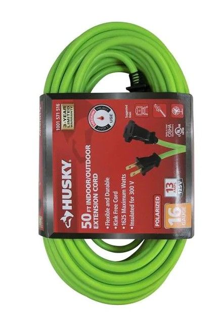 Photo 1 of 50 ft. 16/2 Green Extension Cord

