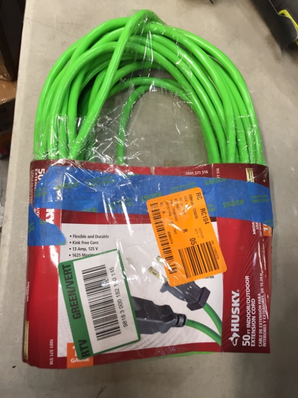 Photo 2 of 50 ft. 16/2 Green Extension Cord
