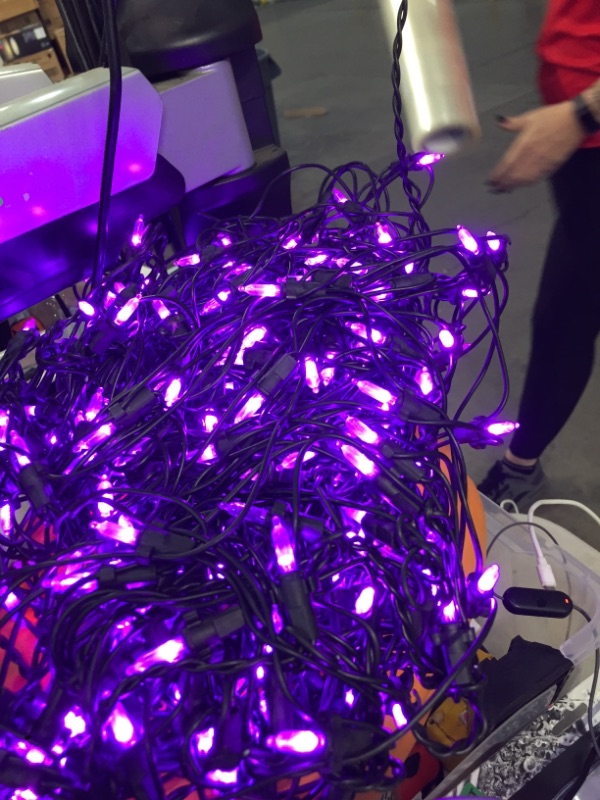 Photo 2 of 4 ft. x 6 ft. 300 Purple Mini LED Net Lights
