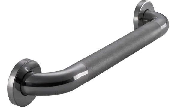 Photo 2 of 18 in. x 1-1/2 in. Concealed Peened ADA Compliant Grab Bar in Polished Stainless Steel
