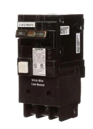 Photo 1 of 50 Amp Double Pole Type QPF GFCI Circuit Breaker
