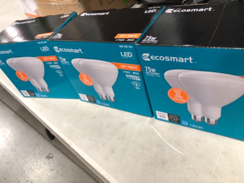 Photo 2 of 75-Watt Equivalent BR40 Dimmable Energy Star LED Light Bulb Soft White (2-Pack)
3 light bundle