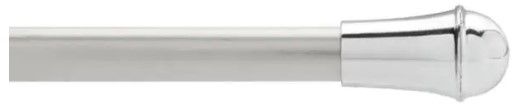 Photo 1 of 28 in. - 48 in. Single Café Curtain Rod in Satin Nickel 6 PKS