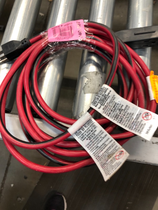 Photo 1 of 25 ft. 14/3 Indoor/Outdoor Extension Cord, Red and Black
