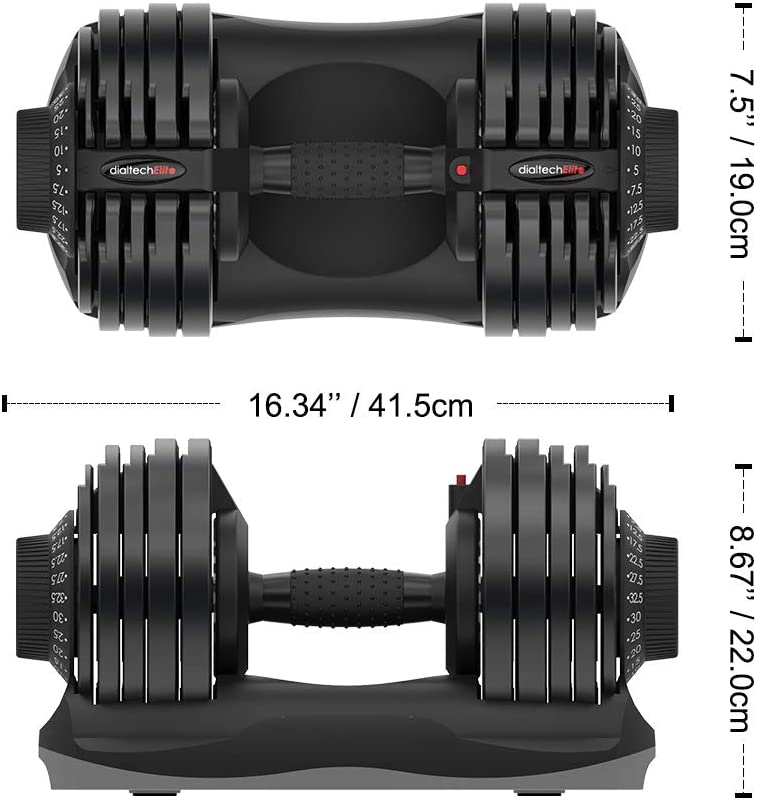 Photo 1 of  Adjustable Dumbbell Fitness Dial Dumbbell with Handle and Weight Plate 