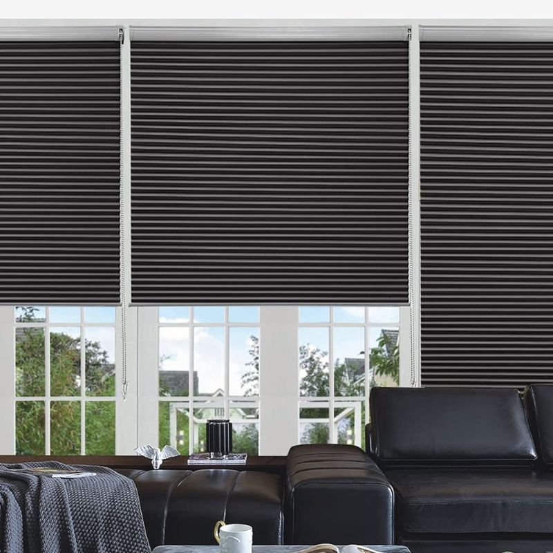 Photo 1 of Changshade Size Custom Cellular Shades,Corded Blackout Cellular Window Blinds Shade with The Diameter of 1 Inch Honeycombs for Office,Living Room,Bedroom,Thermal Insulated CML-CEL-BK-A
