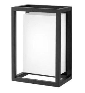 Photo 1 of Abbey 1-Light Sand Black LED Outdoor Wall Mount Lantern