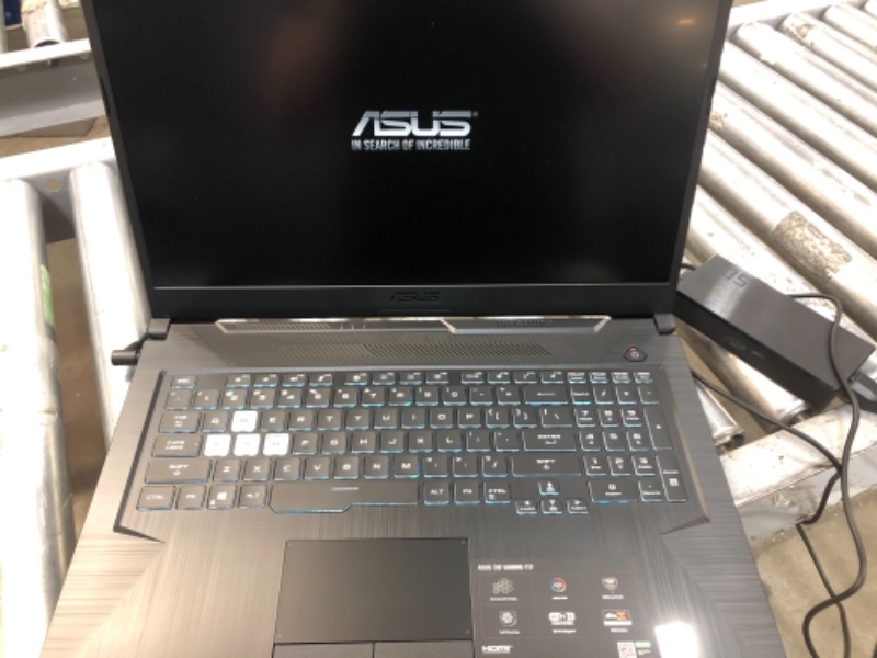 Photo 2 of ASUS TUF Gaming F17 Gaming Laptop, 17.3” 144Hz FHD IPS-Type Display, Intel Core i5-10300H, GeForce GTX 1650 Ti, 8GB DDR4, 512GB PCIe SSD, RGB Keyboard..