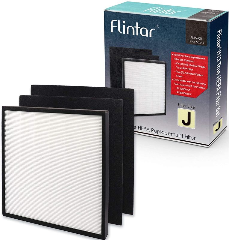 Photo 1 of 
Flintar FLT5900 Premium H13 True HEPA Replacement Filter J, Compatible with GermGuardian Air Purifier AC5900WCA and AC5900WDLX, Medical Grade H13 True HEPA.