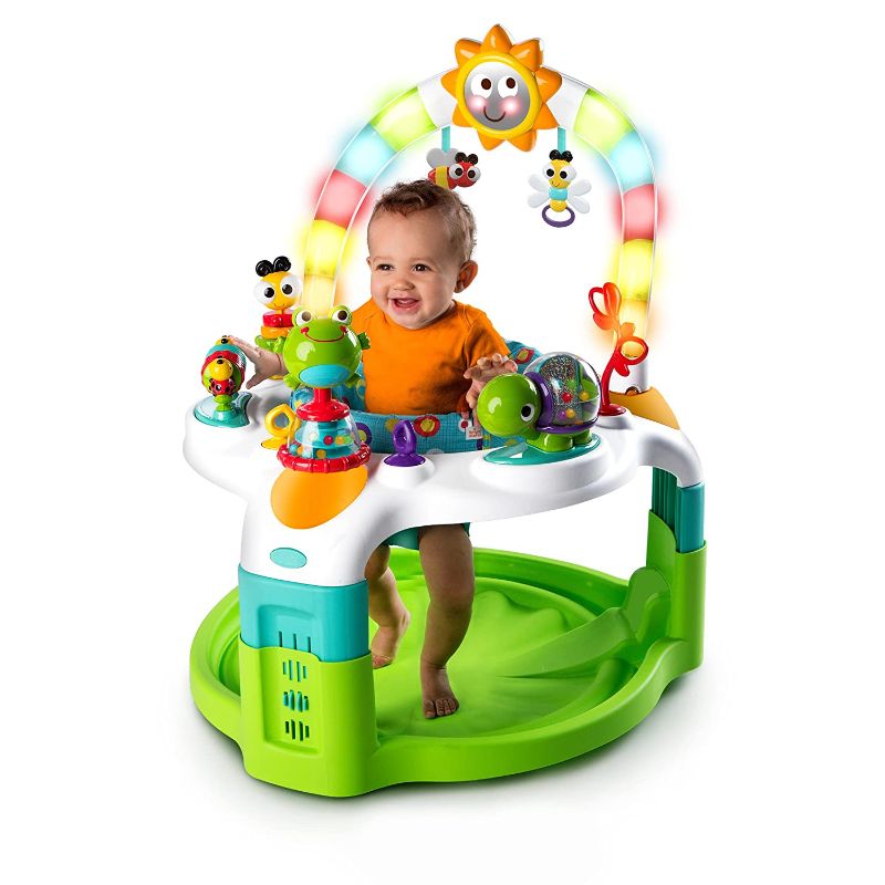 Photo 1 of Bright Starts 2 in 1 Laugh & Lights Activity Gym and Saucer, Green
parts only; missing some pieces 