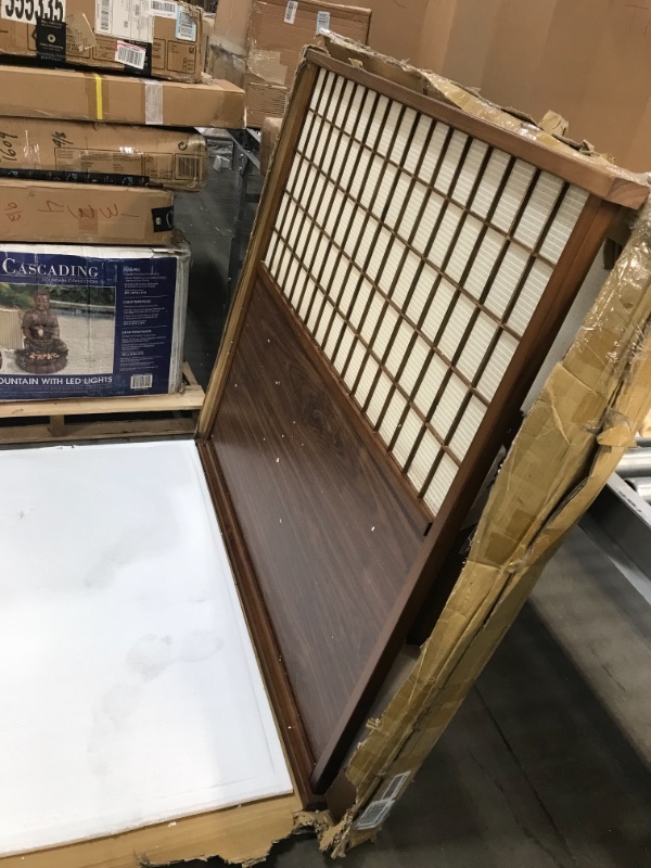 Photo 1 of 48.5 in. Mahogany Room Partition Divider
