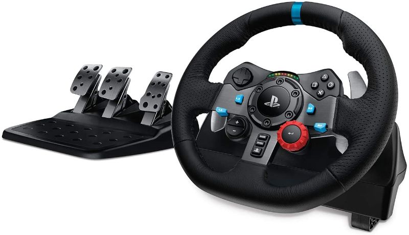 Photo 1 of Logitech G Dual-Motor Feedback Driving Force G29 Gaming Racing Wheel with Responsive Pedals for PlayStation 5, PlayStation 4 and PlayStation 3 - Black
