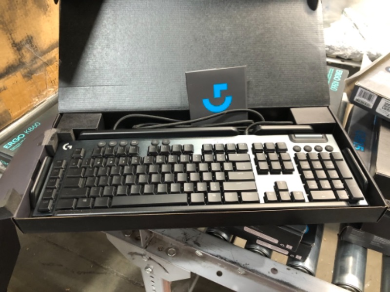 Photo 3 of Logitech G815 LIGHTSYNC RGB Mechanical Gaming Keyboard with Low Profile GL Tactile key switch, 5 programmable G-keys, USB Passthrough, dedicated media control - Tactile
