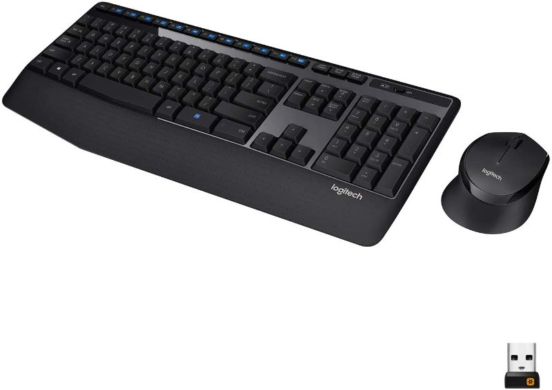 Photo 1 of Logitech MK345 Wireless Combo Full-Sized Keyboard with Palm Rest and Comfortable Right-Handed Mouse - Black
