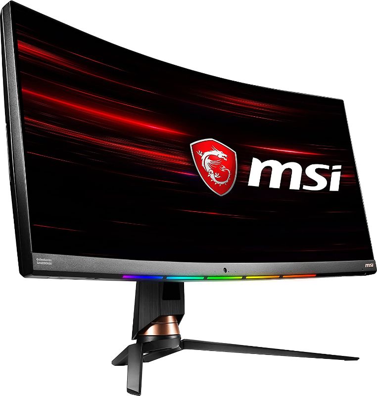 Photo 1 of MSI Non-Glare Ultra Wide 21: 9 Aspect ratio 3440 X 1440 (Uwqhd) 144Hz Refresh Rate 1ms HDR 400 3K Resolution 34" Freesync Curved Gaming Monitor (OPTIX MPG341CQR),Black
