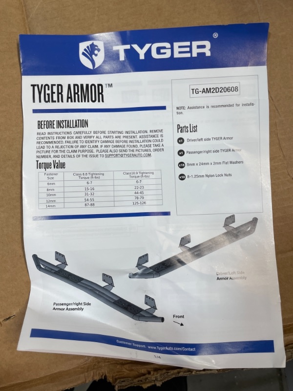 Photo 1 of Tyger Auto TG-AM2D20608 Star Armor Kit for 2019-2021 Dodge Ram 1500 Crew Cab (Not for 19-21 Classic) | Textured Black | Side Step | Nerf Bars | Running Boards
