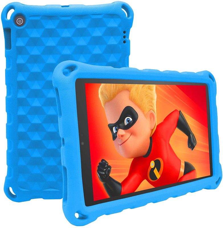 Photo 1 of 2019 New Fire 7 Tablet Case,(Compatible with 5th Generation, 2015 Release/7th Generation, 2017 Release/9th Generation, 2019 Release), Light Weight Kids Shock Proof Cover for Fire 7 Tablet(New Blue)
