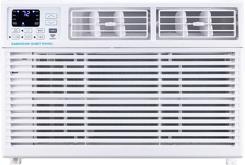 Photo 1 of Emerson Quiet Kool EARC15RSE1 SMART 15,000 BTU 115V Window Air Conditioner with Remote, Wi-Fi, and Voice Control, White
